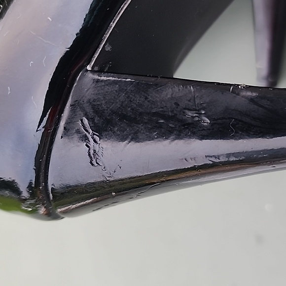 Seychelles Mary Jane Patent Peep Toe Black Heels Size 10 - Picture 12 of 12